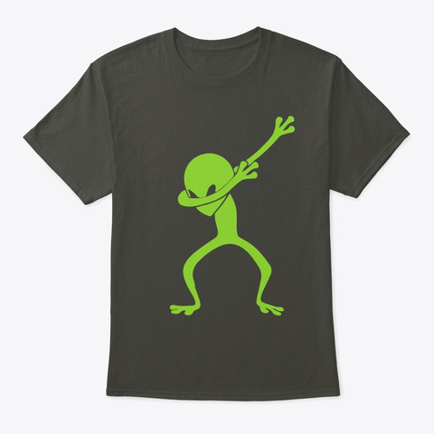 Awesome Dancing Alien Smoke Gray T-Shirt Front