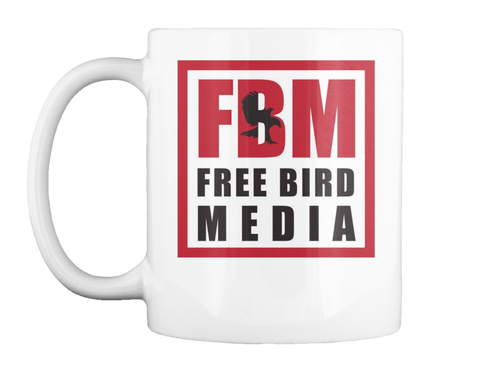 Fbm Free Bird Media White T-Shirt Front
