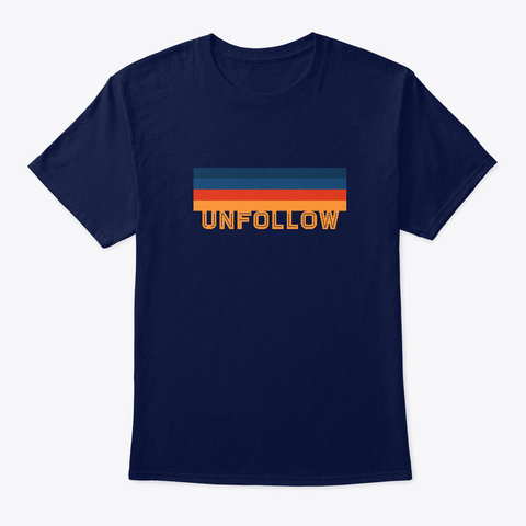 Unfollow Retro Stripes Navy T-Shirt Front