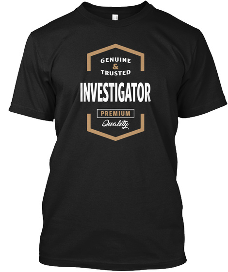 Investigator Logo Tees Black T-Shirt Front