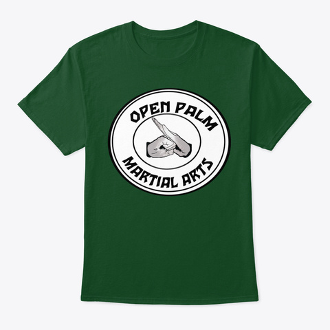Open Palm Martial Arts Shirt Forest Green T-Shirt Front