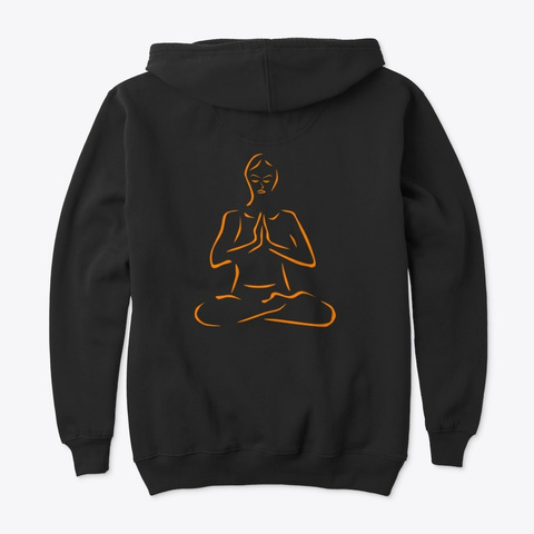0 Zone Clothing   Logo Meditation Hoodie Black T-Shirt Back