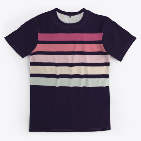 Pinkish Retro Stripes Standard T-Shirt Front