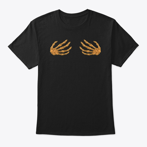 Halloween Skeleton Hand 2019 Black T-Shirt Front