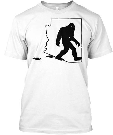 Arizona State Pride Vintage Bigfoot Premium T Shirt White T-Shirt Front