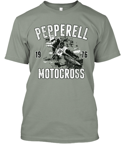 Pepperell 1976 Motocross Grey T-Shirt Front