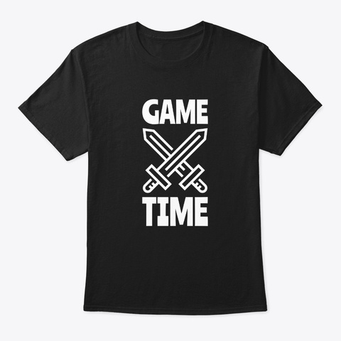 Game Time Black T-Shirt Front