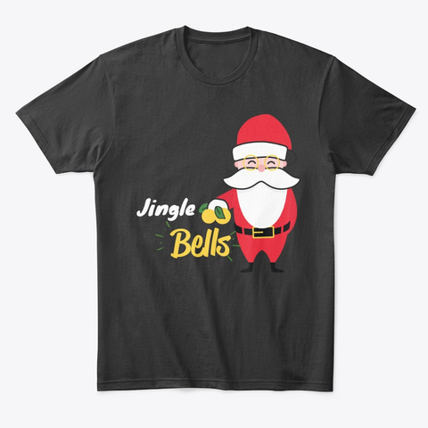 Jingle Bells Fun T Shirt | Sweat Black T-Shirt Front