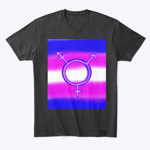 Trans Pride Symbol Black T-Shirt Front