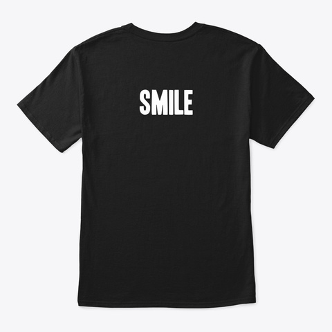 Smile Flower T Shirt Black T-Shirt Back