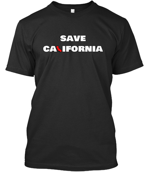Save California Black T-Shirt Front