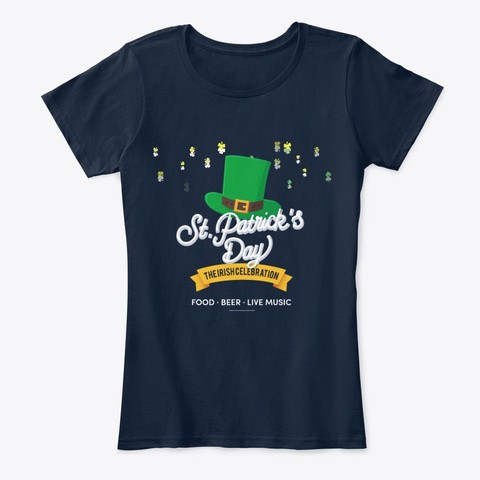 St. Patrick's Day New T Shirt Design New Navy T-Shirt Front
