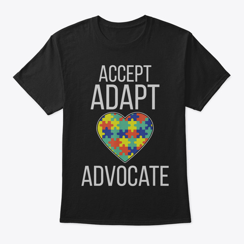 Autism Awareness Shirts Autism Gift Shir Black T-Shirt Front