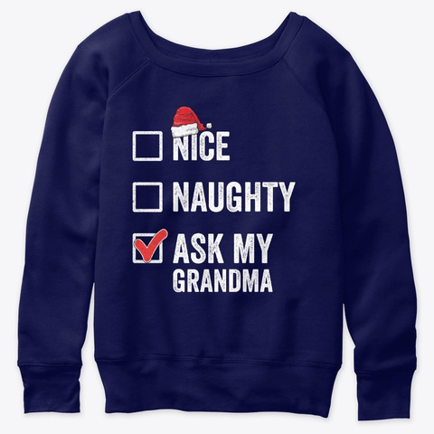 Matching Christmas Gifts For Grandkids Navy  T-Shirt Front