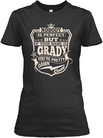 Nobody Perfect Grady Thing Shirts Black T-Shirt Front