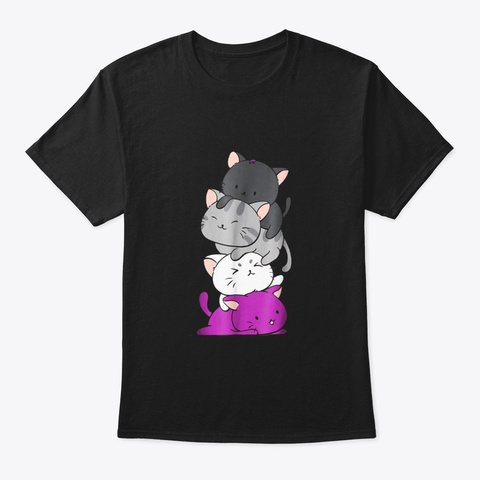 Kawaii Cat Pile Anime T Shirt Asexual