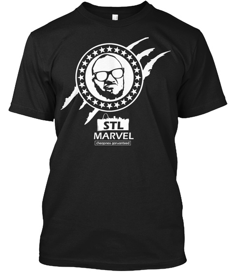 Stl Marvel Black T-Shirt Front