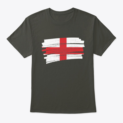 England Grunge Flag Design Smoke Gray Maglietta Front