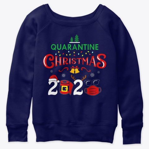 2020 Funny Christmas Pajama For Family Navy  T-Shirt Front