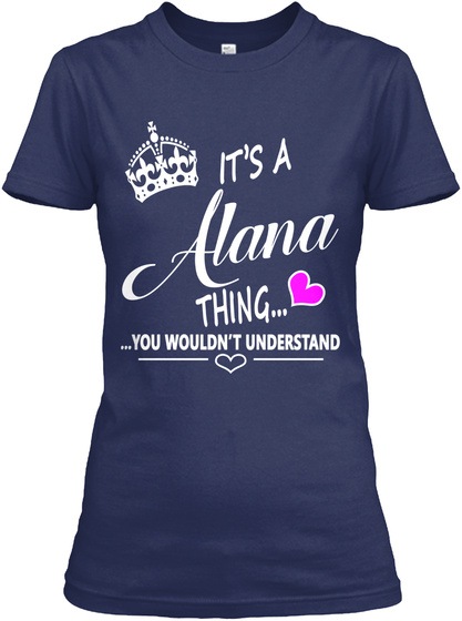 Alana Navy T-Shirt Front