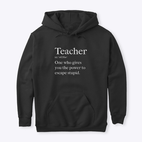 What Is A Teacher Black T-Shirt Front