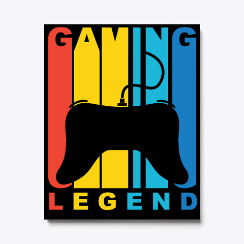 Vintage 1970's Style Gaming Legend Black T-Shirt Front