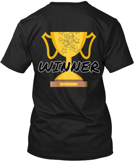 Winner Black T-Shirt Back