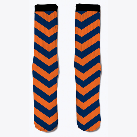 Chevrons Pattern   Orange And Navy Blue Standard T-Shirt Front