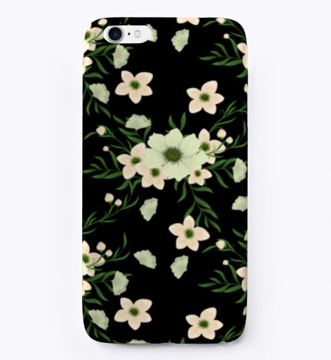 Floral Phone Cases Black Maglietta Front
