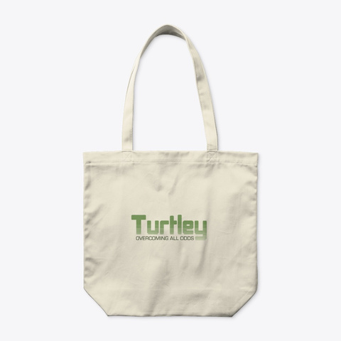 Turtley Tote Bag Natural T-Shirt Front