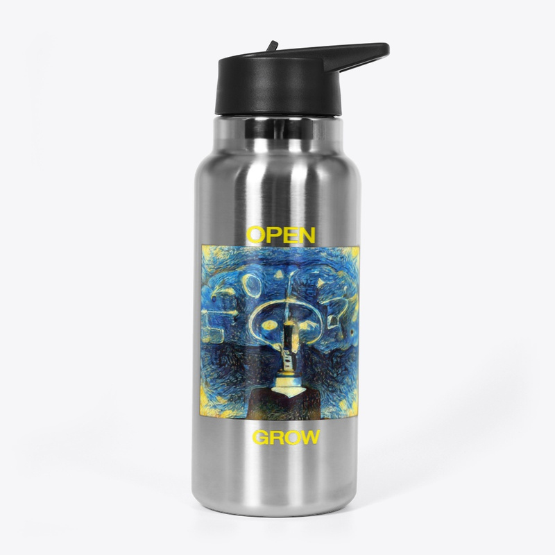 Open and grow mind 32oz Stainless Water Bottle CA$34.67