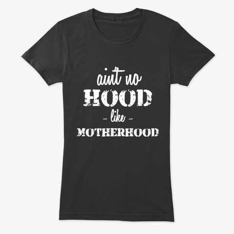 Women's Motherhood T Shirt Vintage Black Kaos Front