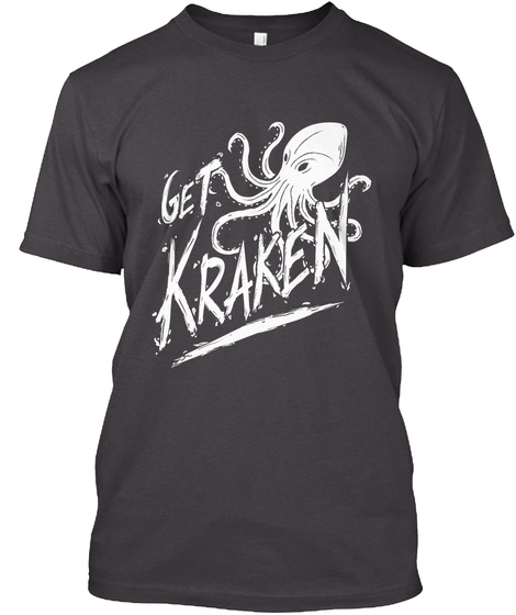 Get Kraken Heathered Charcoal  T-Shirt Front