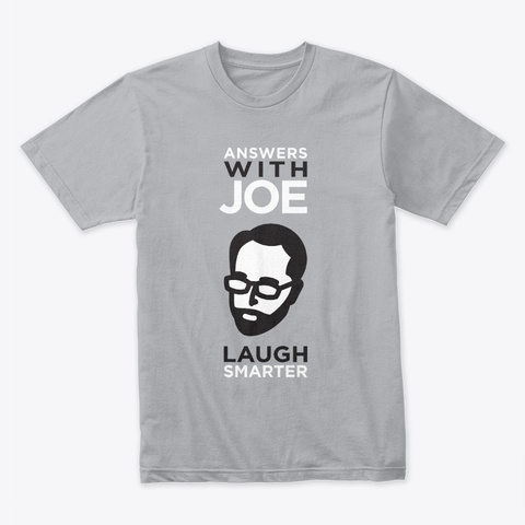 Laugh Smarter 2 👓 #Awj #Sfsf Heather Grey T-Shirt Front