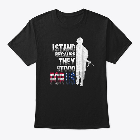 X001 D American Veteran Proud Patriot Da Black T-Shirt Front