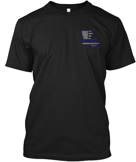 Louisiana Thin Blue Line Black T-Shirt Front
