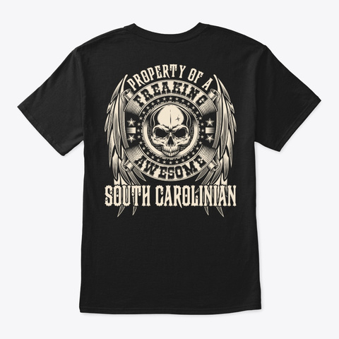 Awesome South Carolinian Shirt Black T-Shirt Back