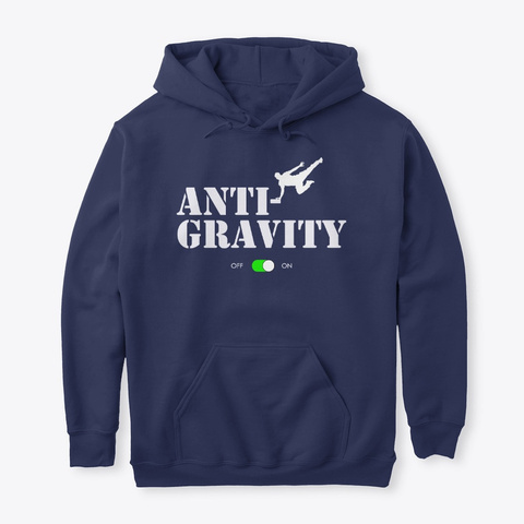 Parkour Anti Gravity Activated  Navy T-Shirt Front