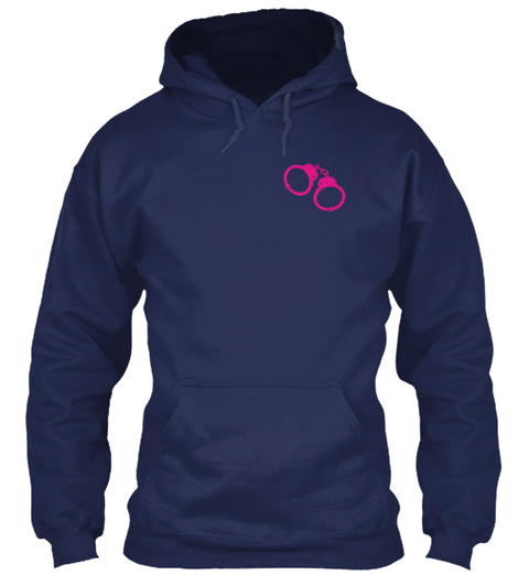 Cuffs And Sirens Hoodie T Shirt Navy T-Shirt Front