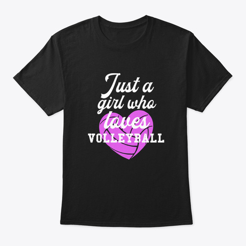 Volleyball Girl Gift Idea Black T-Shirt Front