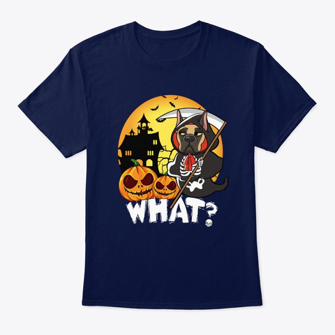 What Happen Great Dane Halloween T Shirt Navy T-Shirt Front