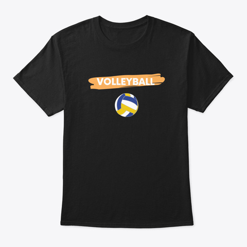 Volleyball G8afy Black T-Shirt Front