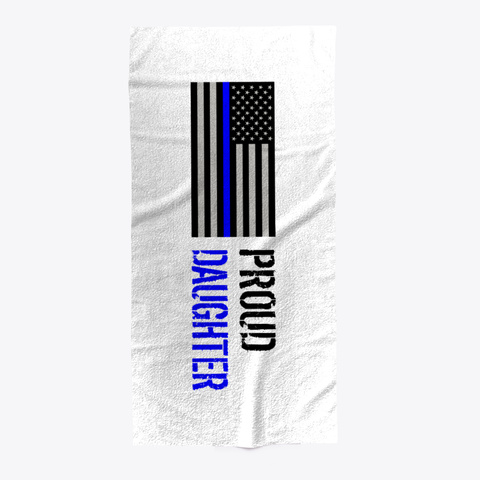 Proud Police Daughter Blue Line Flag Standard Kaos Front