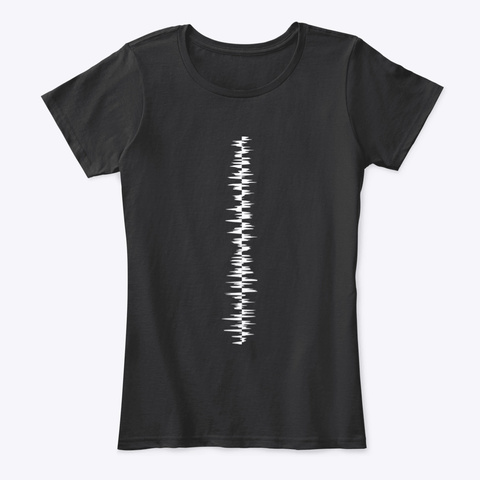 T Shirt: Sound Wave Black T-Shirt Front