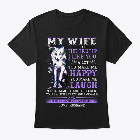 Wolf Wife The Truth Shirt Black T-Shirt Front