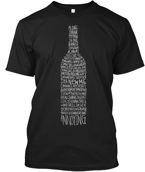 Annoying The New Me Channel Alone My Spirit Black T-Shirt Front
