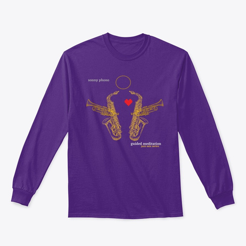 Guided Meditation Ls Purple T-Shirt Front