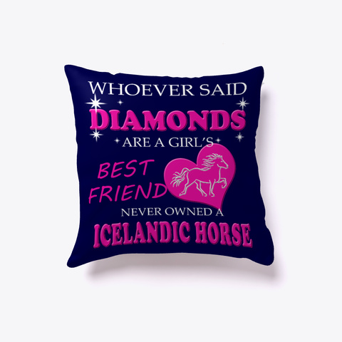 Icelandic Horse Pillow Lover Dark Navy T-Shirt Front