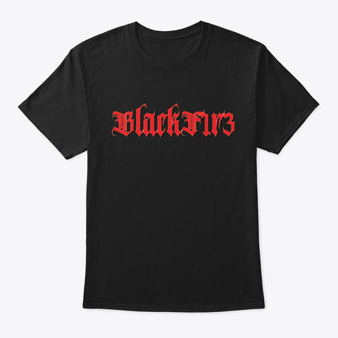 Black Fir3 Logo Black T-Shirt Front