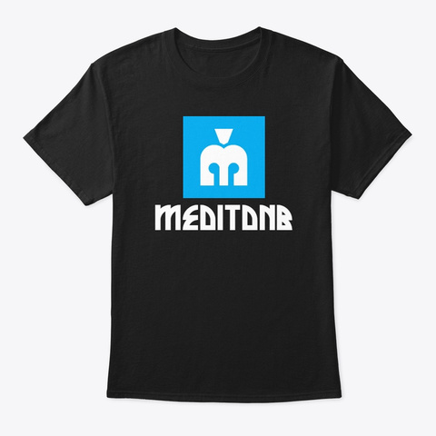 Medit Dn B  Drum And Bass Radio Greece Black T-Shirt Front